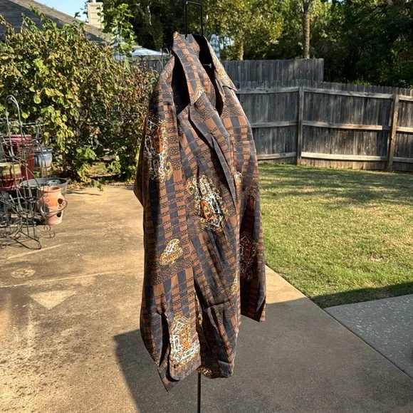 NOS Vintage 1970s xl Shirt golden arrow disco pimp Old stock